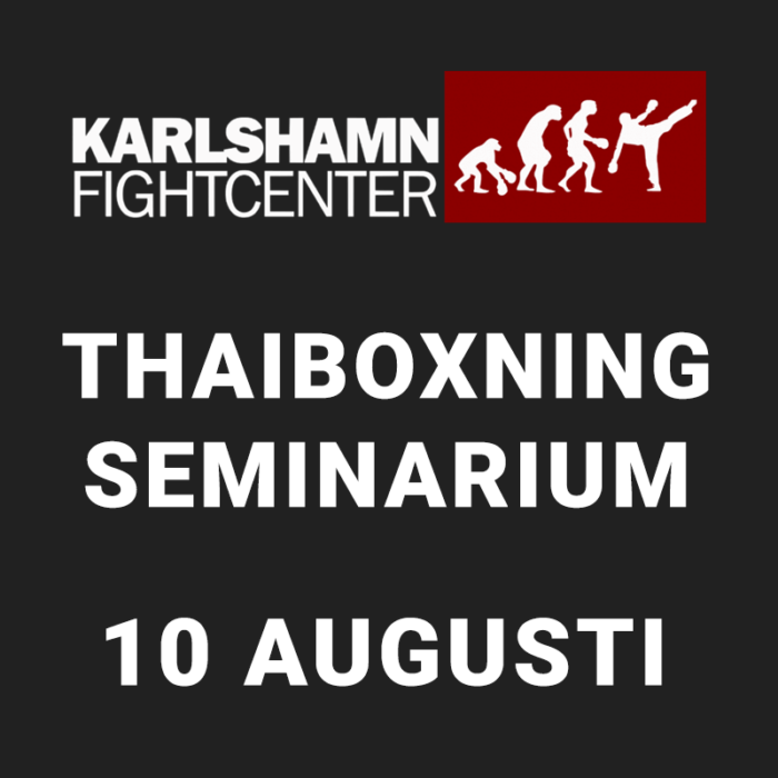 Thaiboxning seminarium – 10 augusti